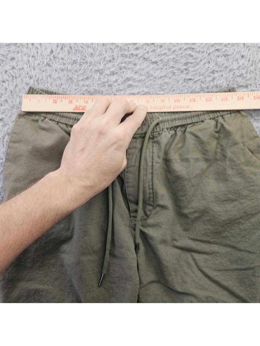 GIVENCHY Shorts 65% Linen Blend Small (Fits 28-32x8) Green Lightweight Drawstrin - Picture 6 of 14